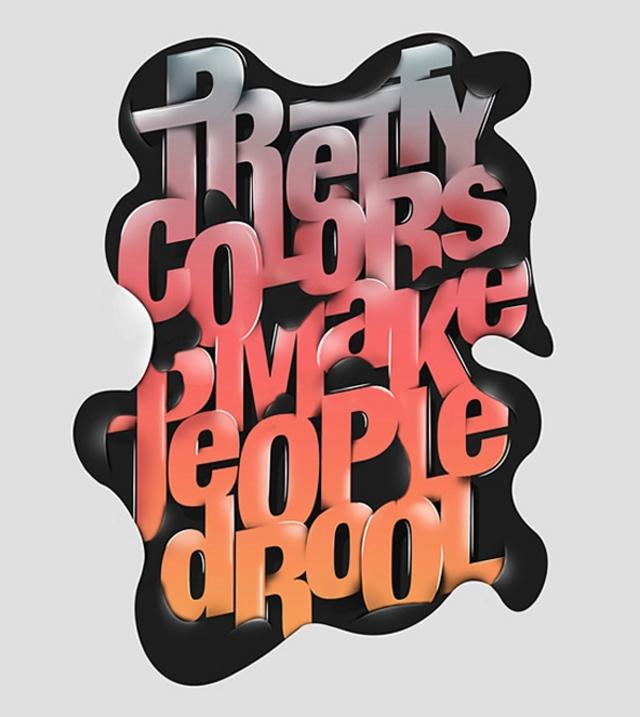 时尚国外创新立体字设计